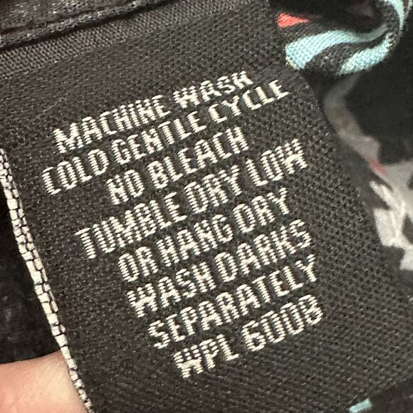 Rock & Roll Cowboy Shirt Mens XL Black Aztec Western Pearl Snap Retro Rodeo - Picture 9 of 12